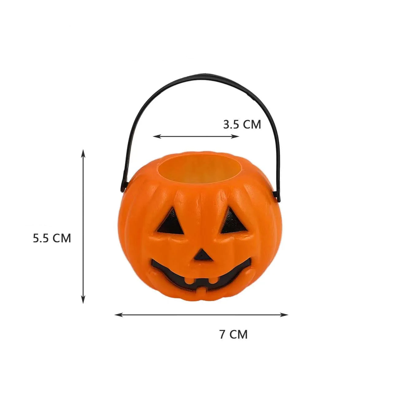 Petit Seau à Bonbons Citrouille Orange Chic