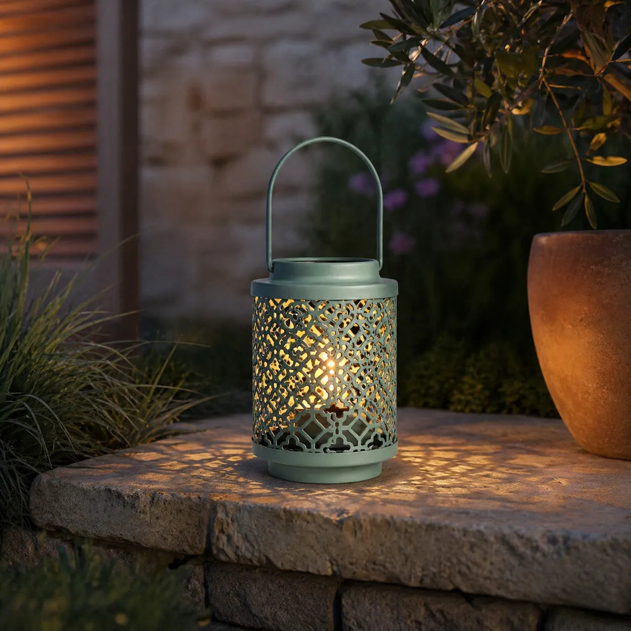 Petite Lanterne Décorative Verte