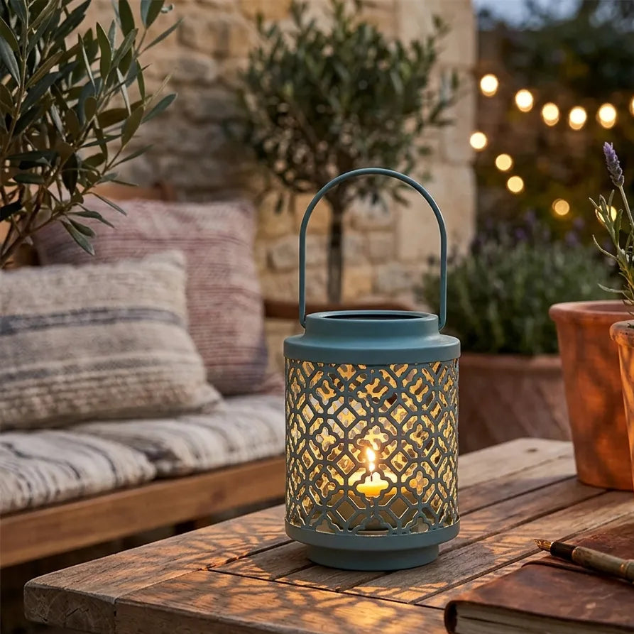 Petite Lanterne Décorative Verte Lumineux