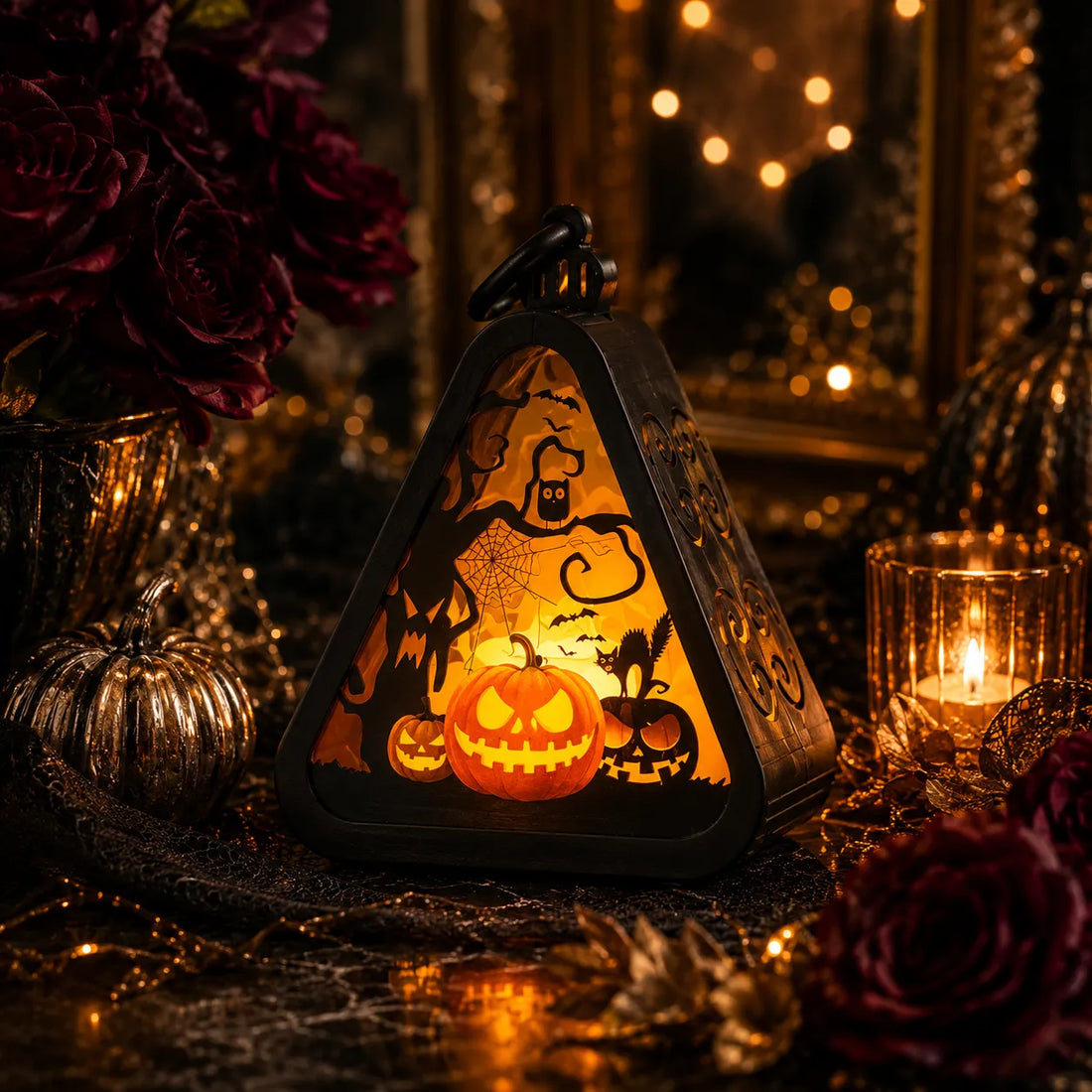 Petite Lanterne Triangulaire Halloween original