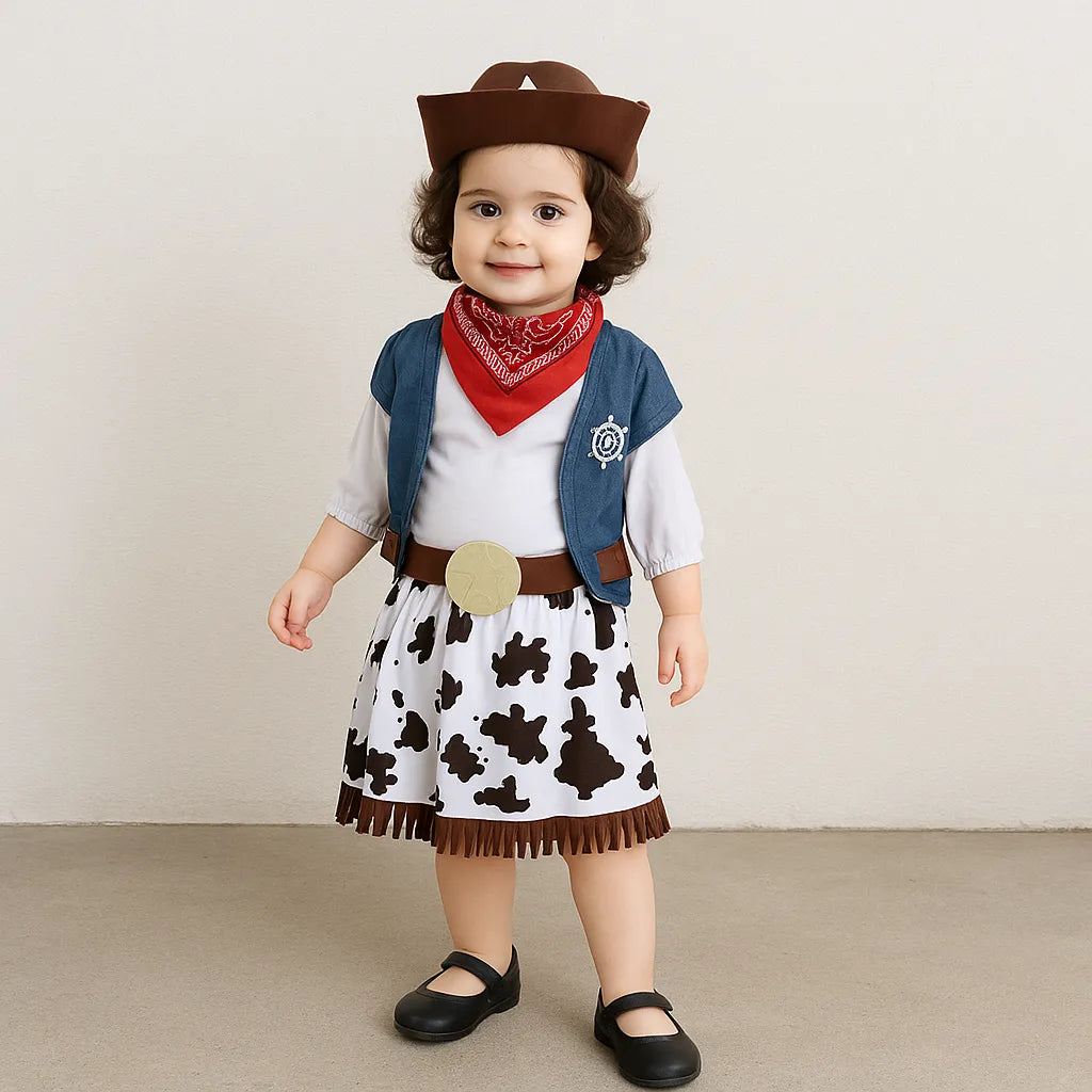 Petite Robe Cowboy Confortable pour Enfant