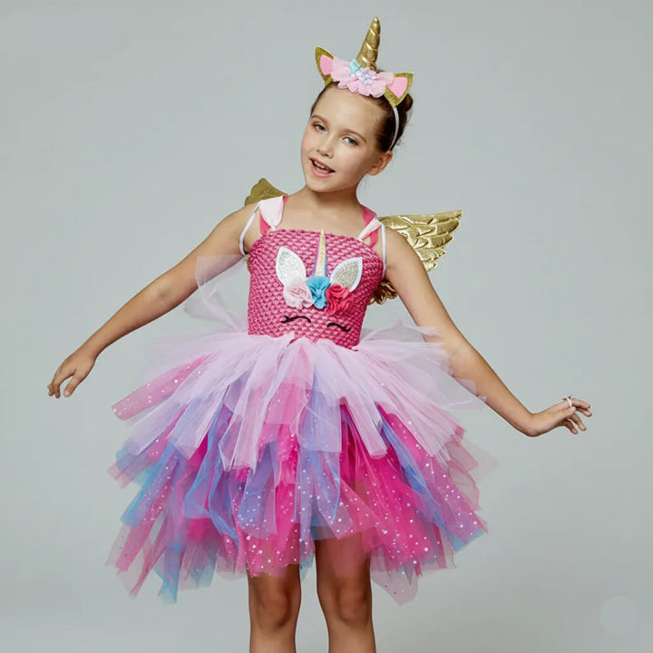 Petite Robe Licorne Accessoirisée