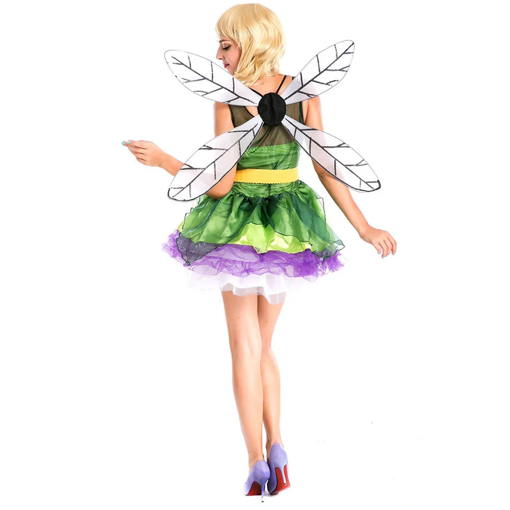 Petite Robe de Fée Vert et Violet Chic