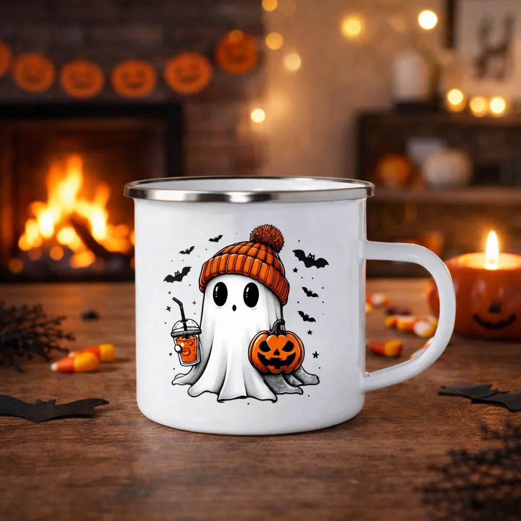 Petite Tasse en Email Mignonne Halloween