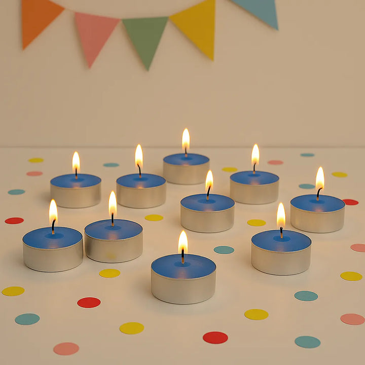 Petites Bougies Décoratives Bleues 1