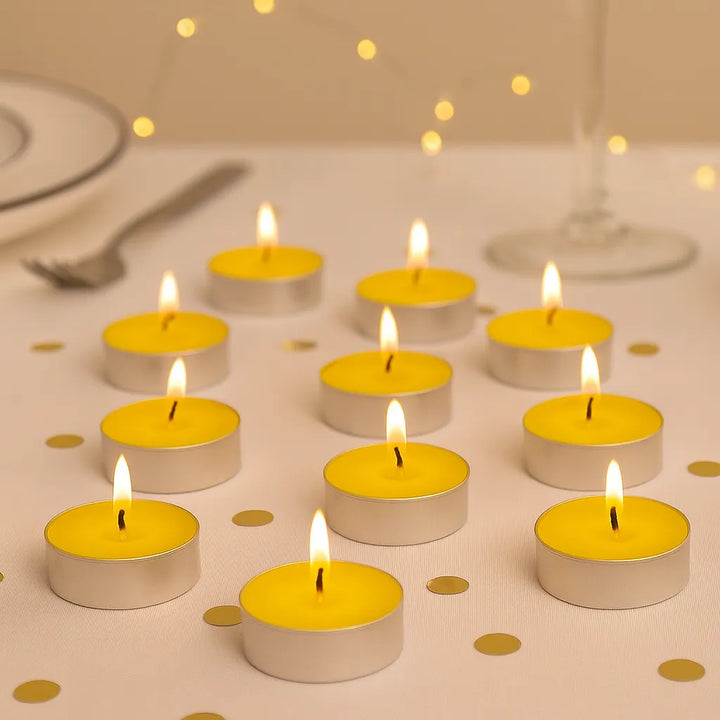 Petites Bougies Décoratives Jaunes1
