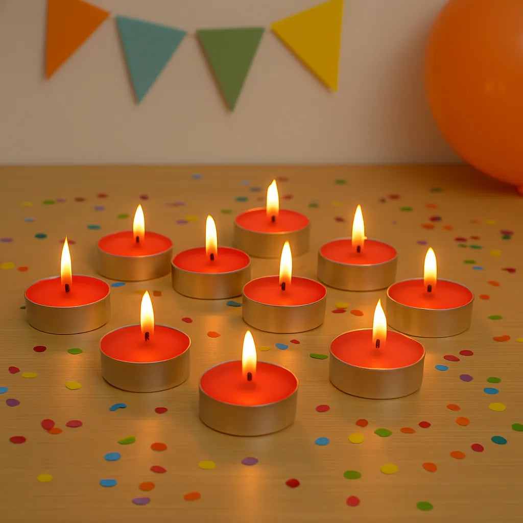 Petites Bougies Décoratives Rouges 1