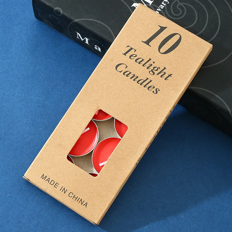 Petites Bougies Décoratives Rouges Elégant