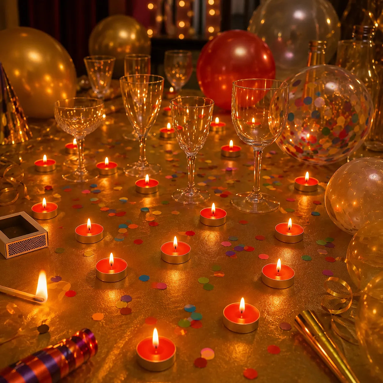 Petites Bougies Décoratives Rouges Festives