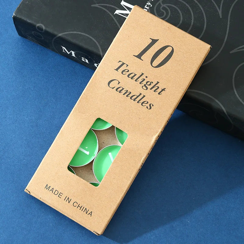 Petites Bougies Décoratives Vertes