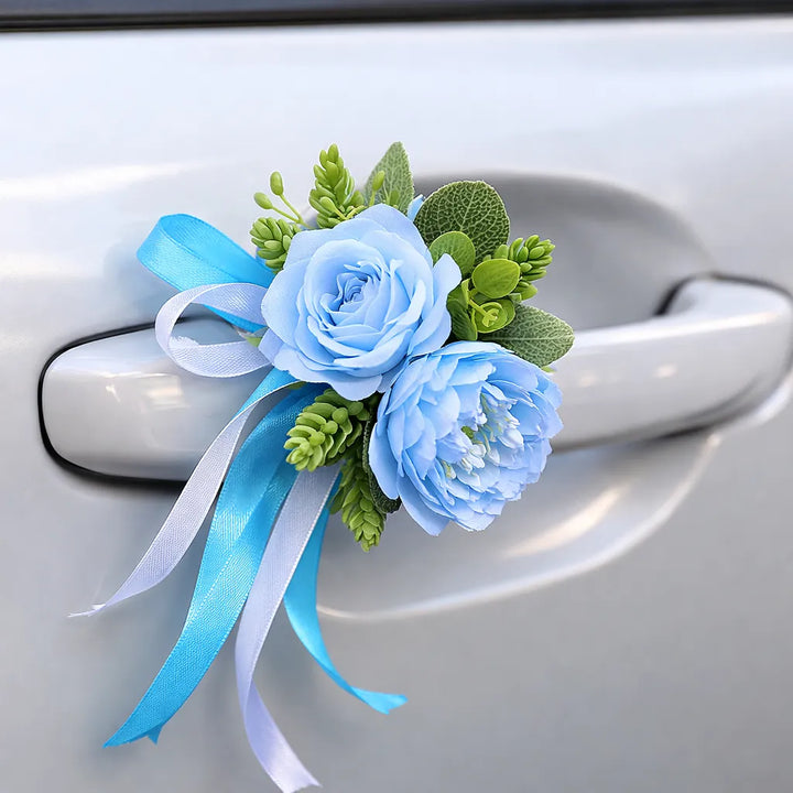 Petites Fleurs Bleues pour Voiture Mariage