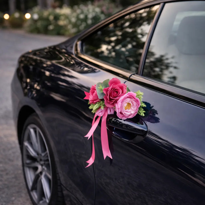 Petites Fleurs Roses Déco Voiture