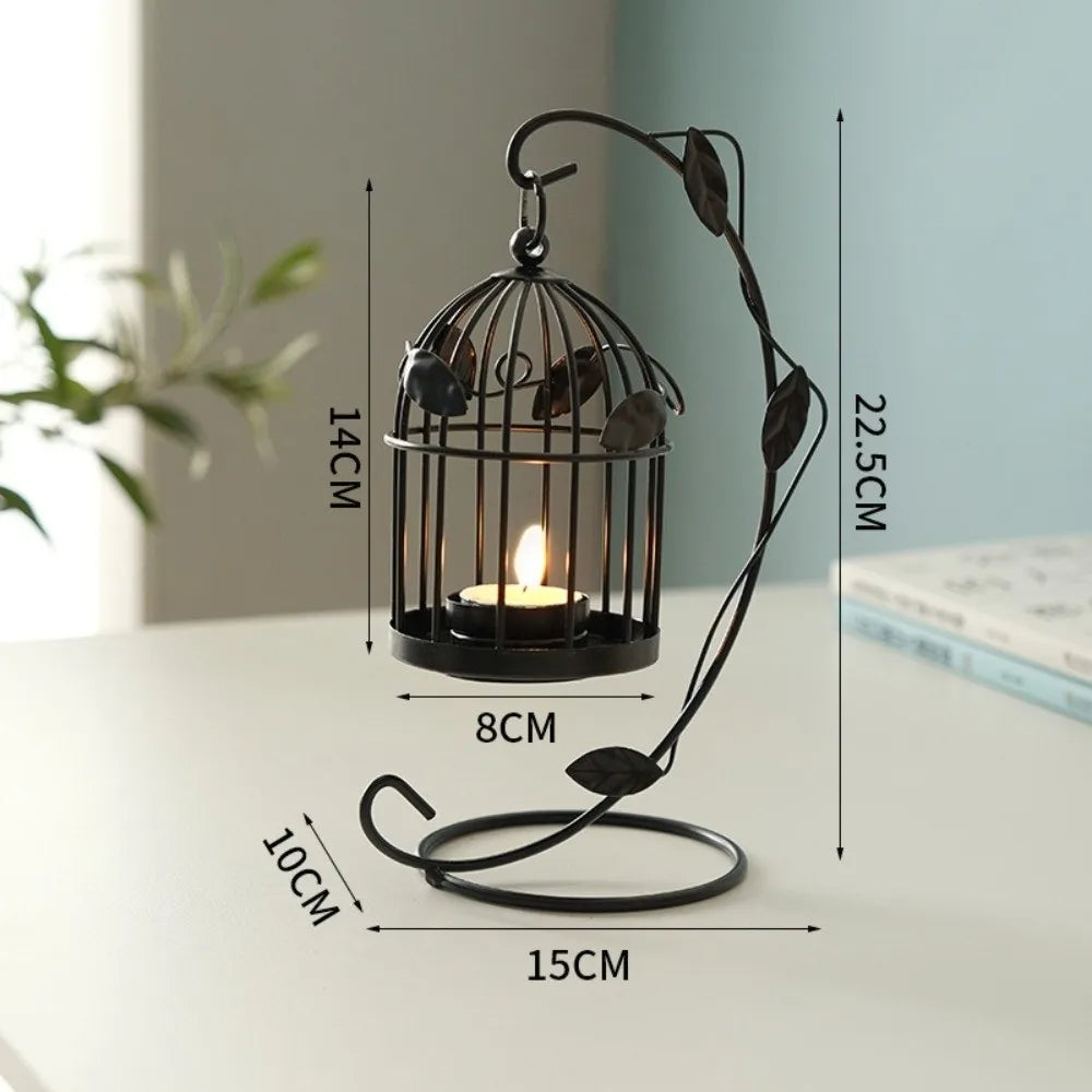 Photophore Cage en Métal Chic