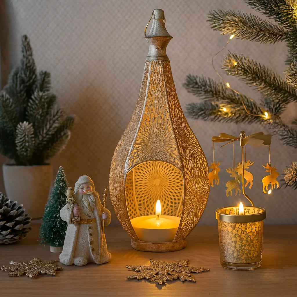 Photophore Décoratif Noël Vintage chic