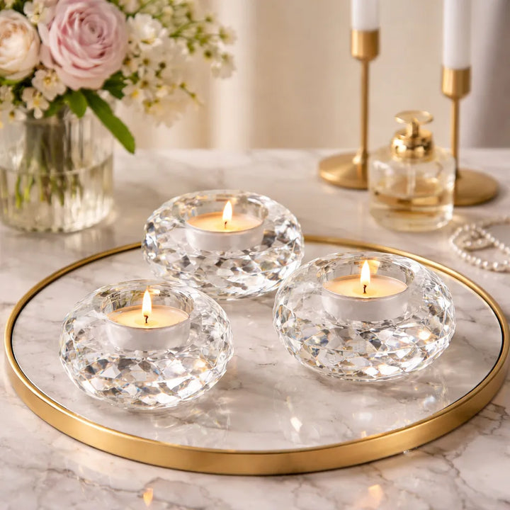 Photophore Géométrique en Cristal