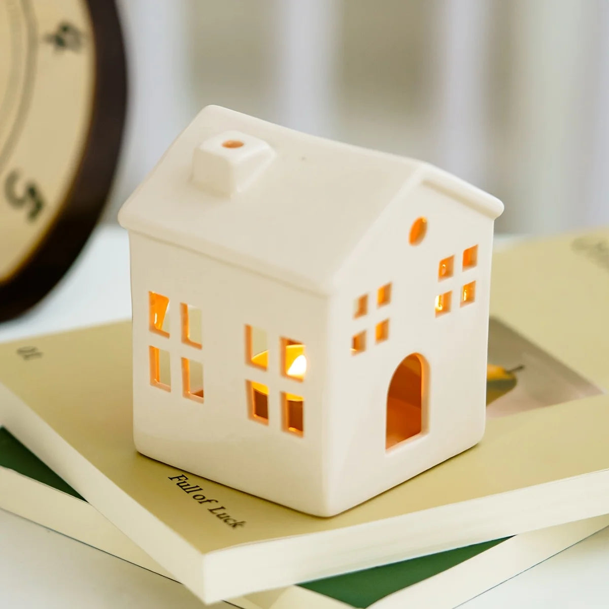 Photophore Maison Blanche Chic