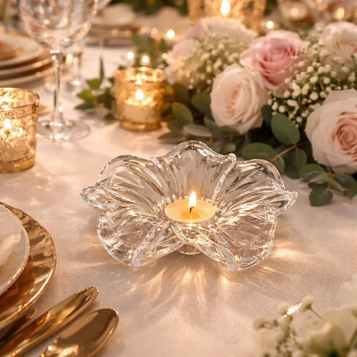 Photophore Mariage Epuré Fleur