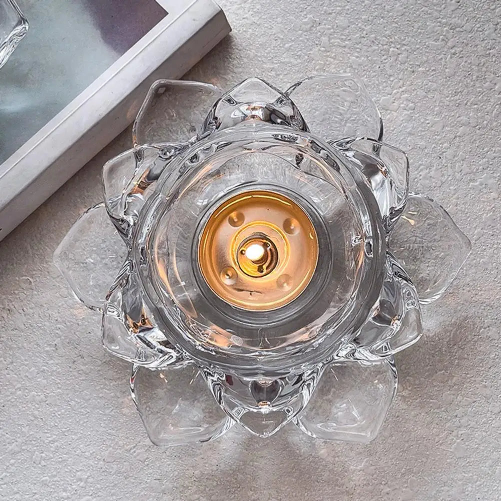 Photophore Mariage Fleur Transparent épuré