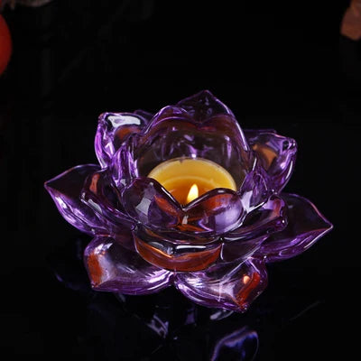 Photophore Mariage Lotus Violet Chic