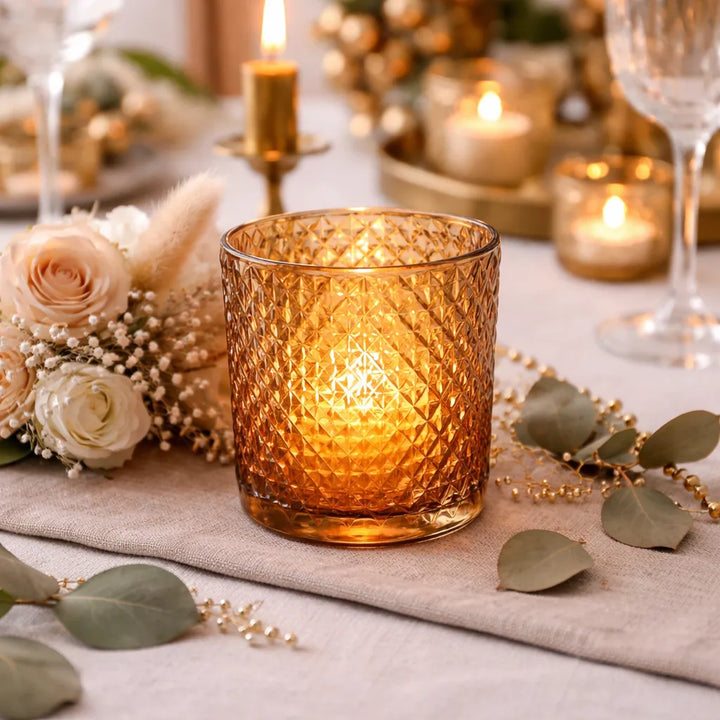 Photophore Mariage Rétro en Verre