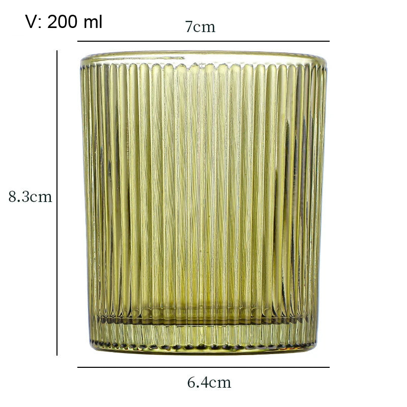 Photophore Mariage Rayé Vert Chic