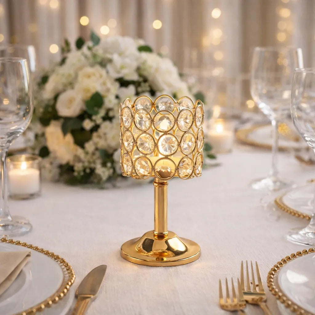 Photophore Mariage sur Pied en Cristal