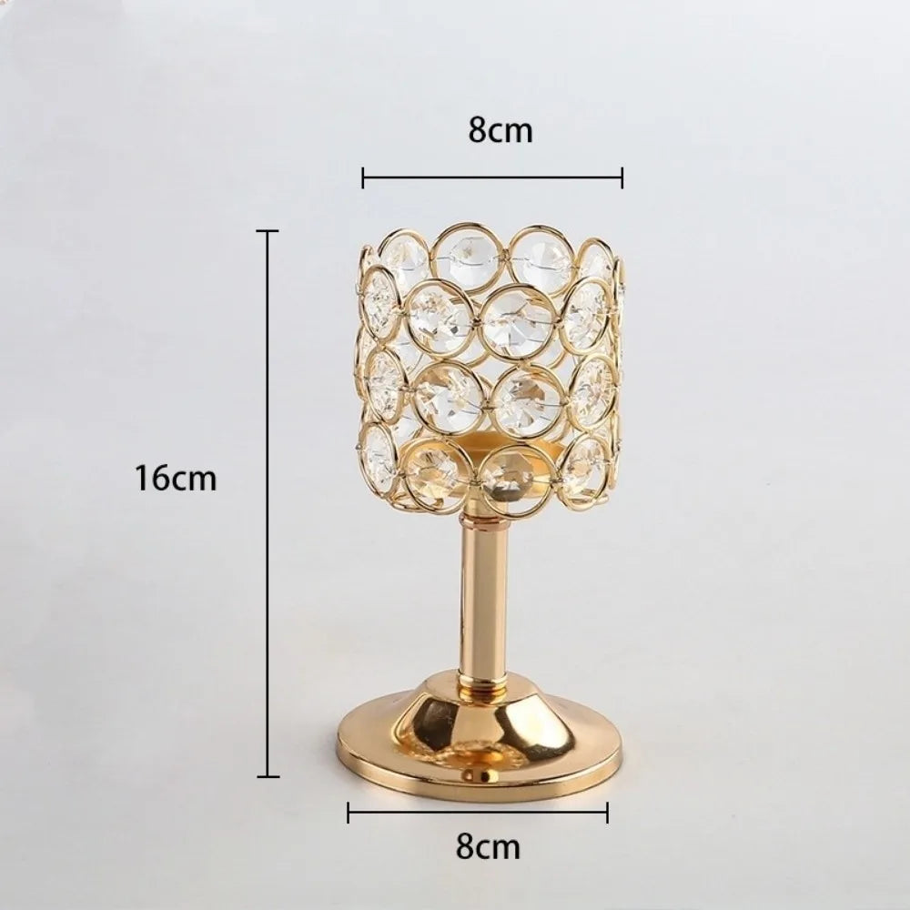 Photophore Mariage sur Pied en Cristal Chic