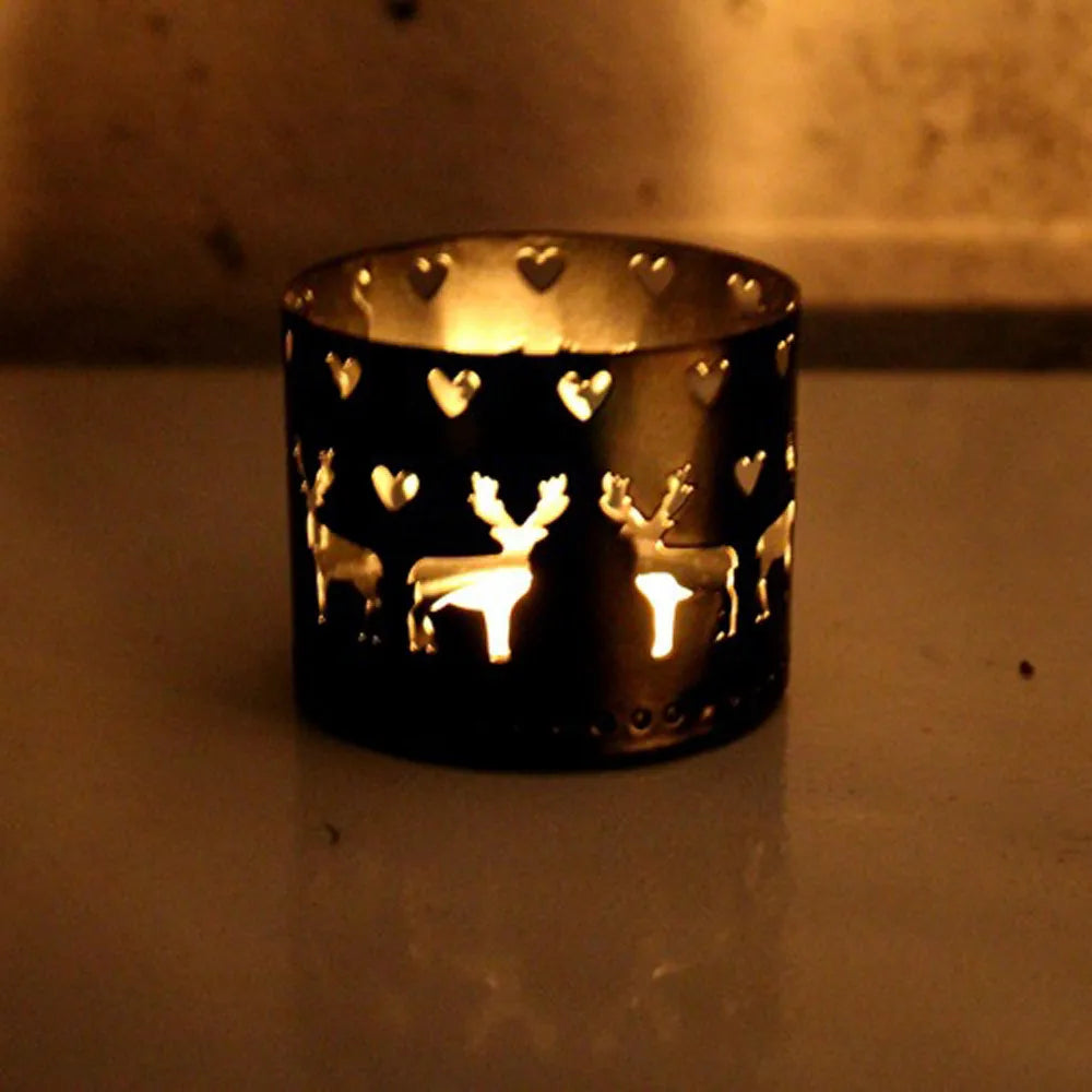 Photophore Noël Métal Noir Design