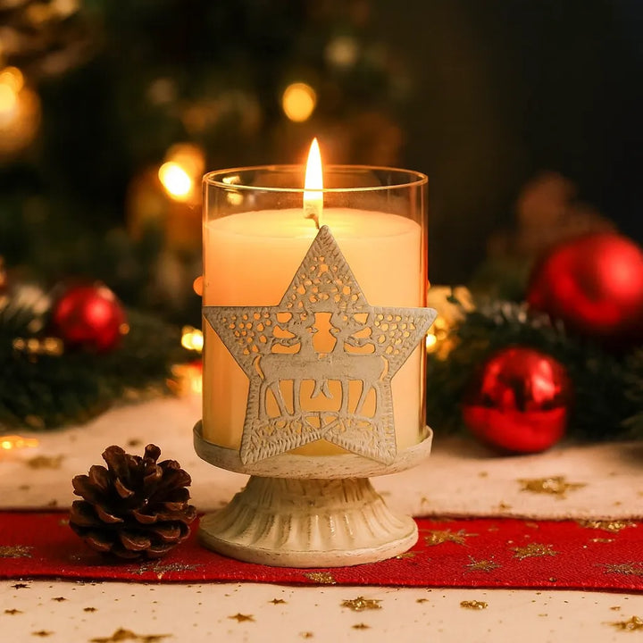 Photophore Noël en Verre Étoile Minimaliste