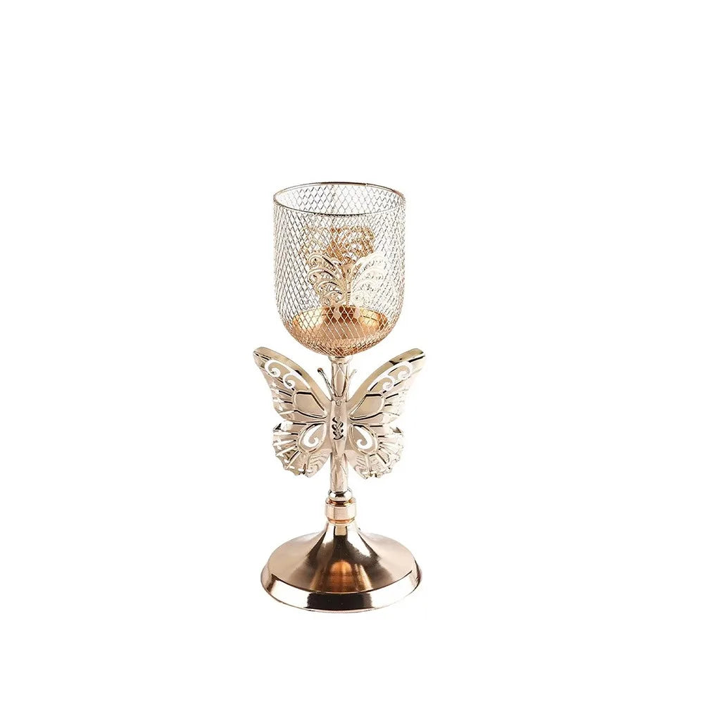 Photophore sur Pied Motif Papillon Original