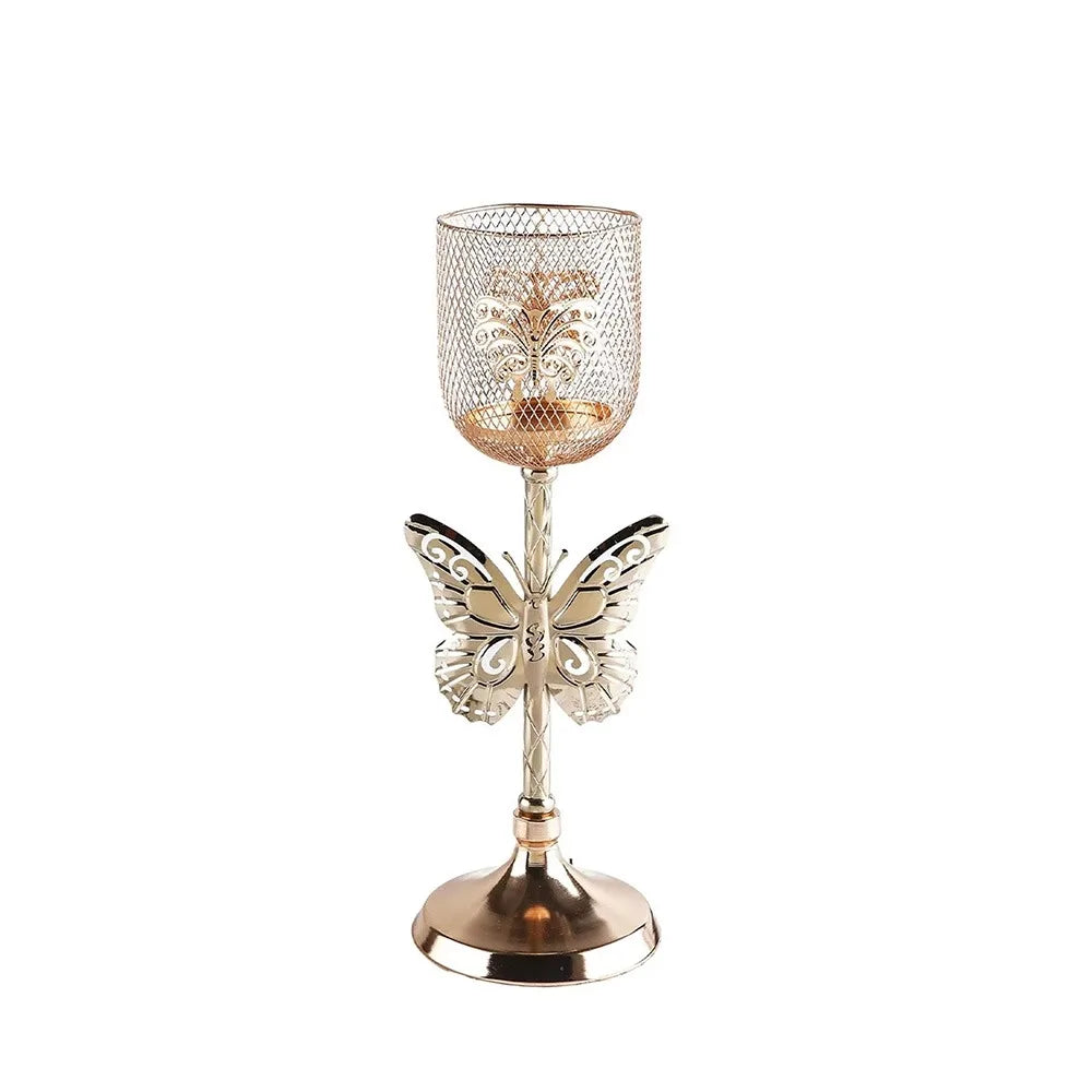 Photophore sur Pied Motif Papillon Unique
