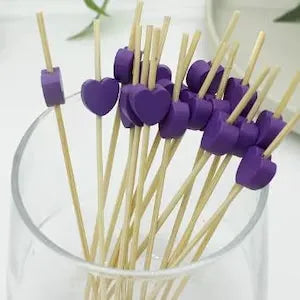 Pic Alimentaire Cœur Violet Festive Chic