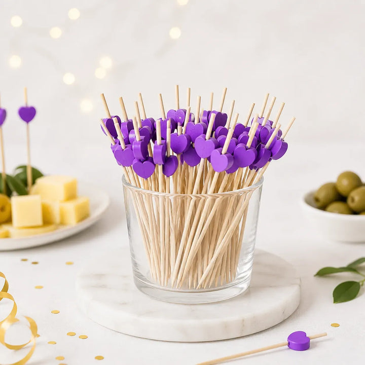 Pic Alimentaire Cœur Violet Raffiné