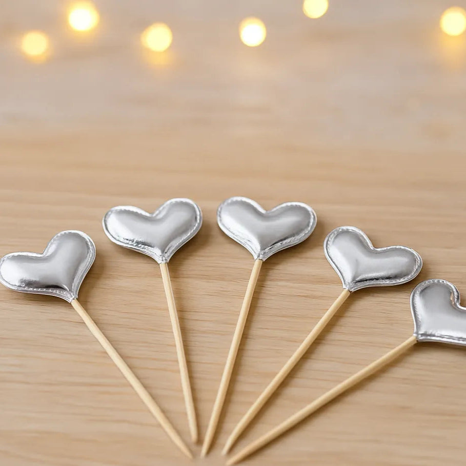 Pics Cocktail Cœur Argenté