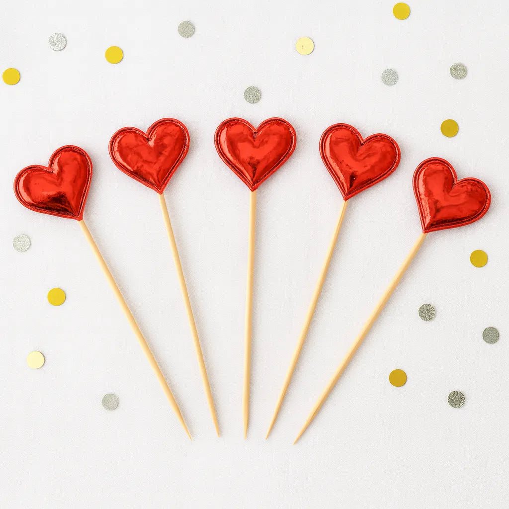 Pics Cocktail Cœur Rouge