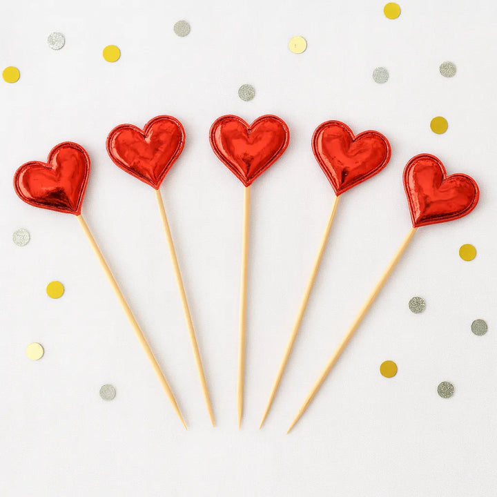 Pics Cocktail Cœur Rouge