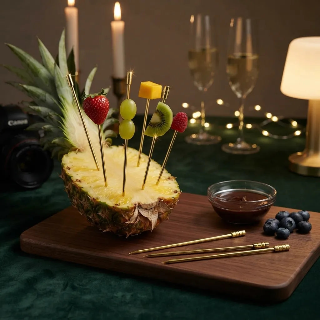 Pics Cocktail Doré Réutilisable Design