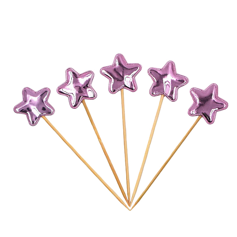 Pics Cocktail Etoile Rose Métallisé