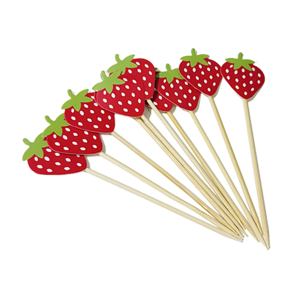 Pics Cocktail Fraise Rouge Minimaliste