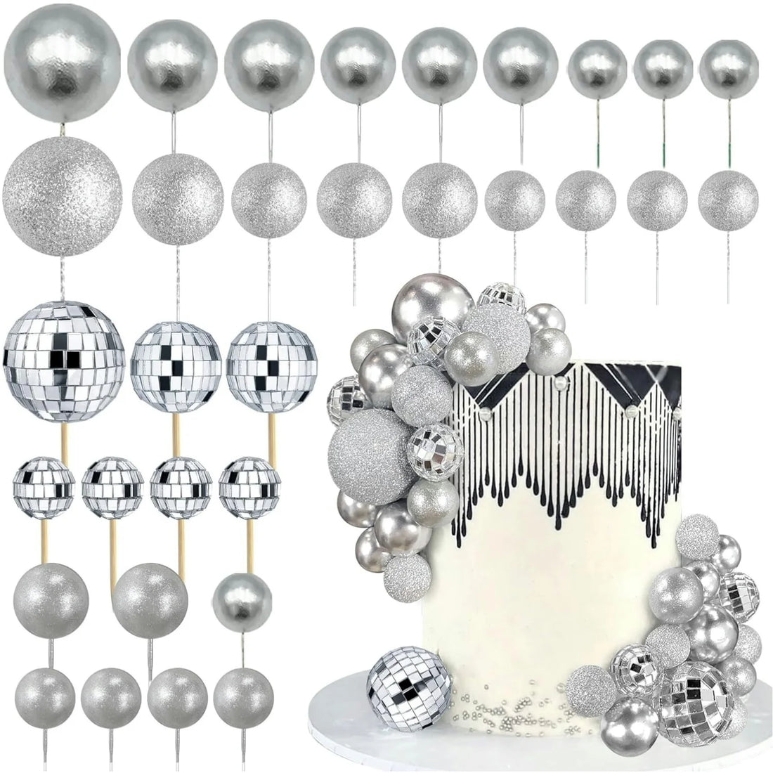 Pics à Gâteau Argentés