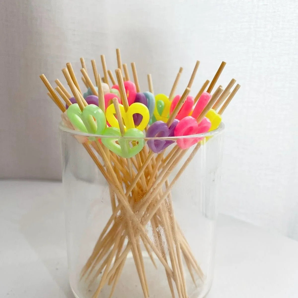 Pics en Bois Jetable Cœur moderne