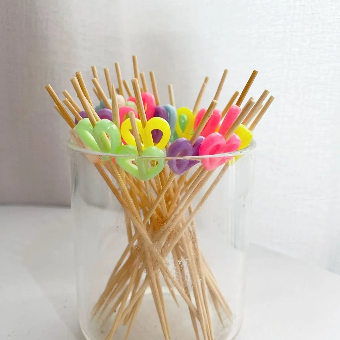 Pics en Bois Jetable Cœur moderne