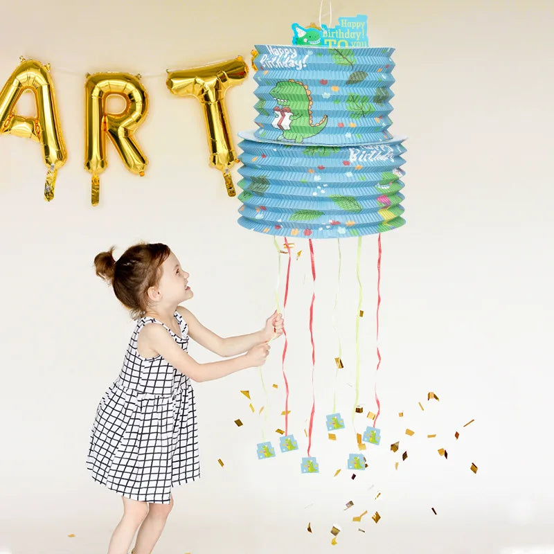 Pinata Anniversaire Bleu Dinosaure