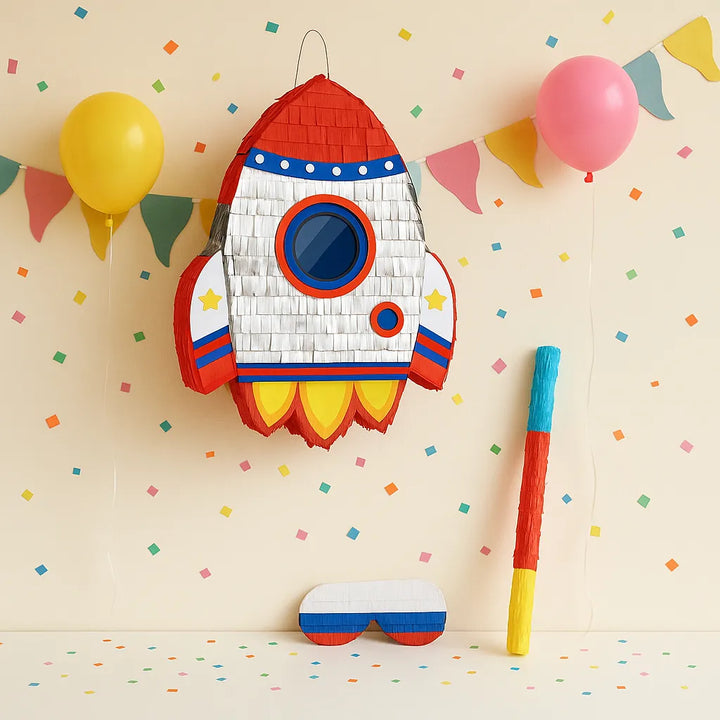Pinata Anniversaire Fusée Rouge