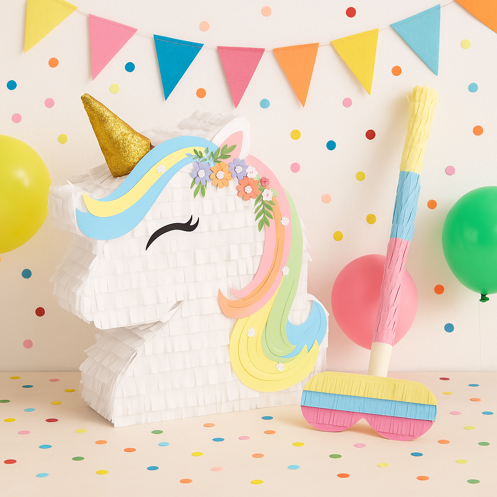 Pinata Anniversaire Tête de Licorne