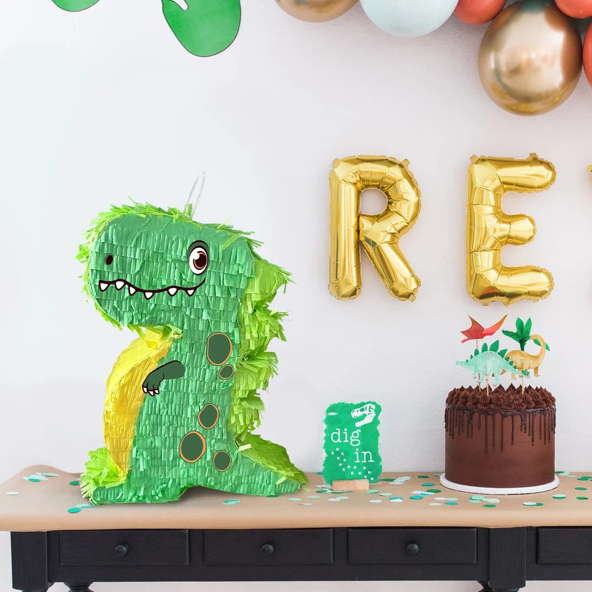 Pinata Anniversaire Thème Dinosaure Papier Résistant 