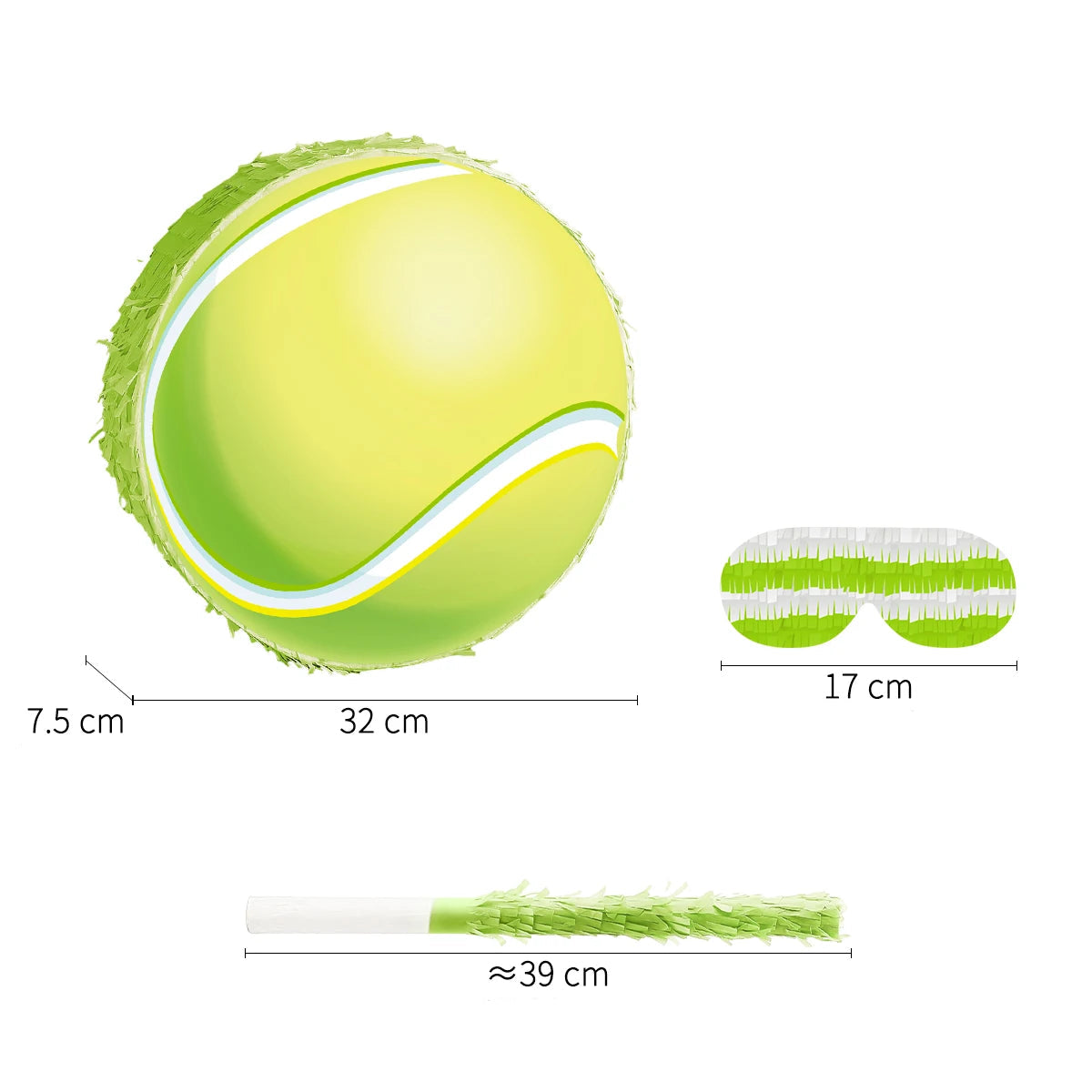 Pinata Balle de Tennis Mesure