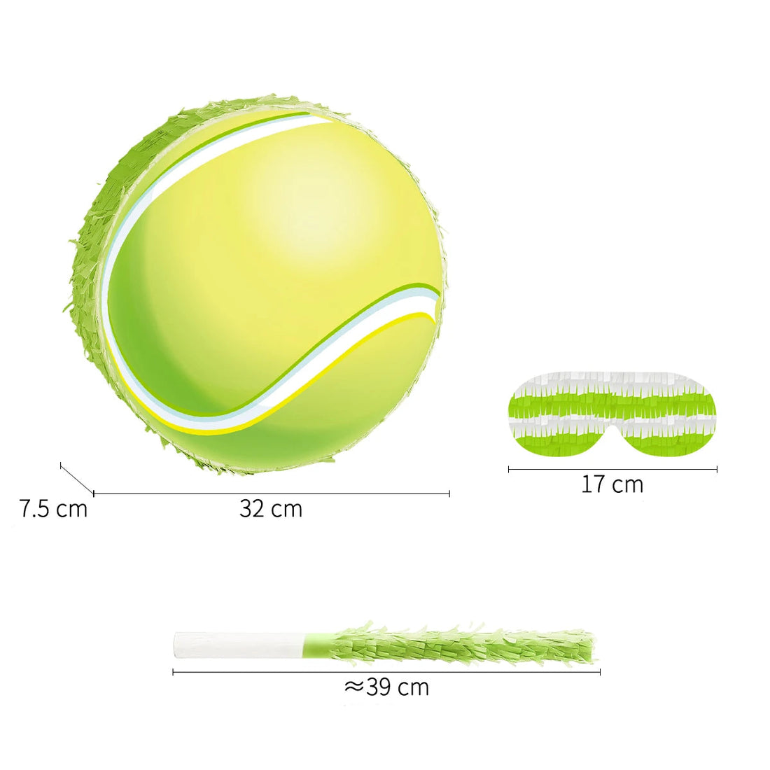 Pinata Balle de Tennis Mesure
