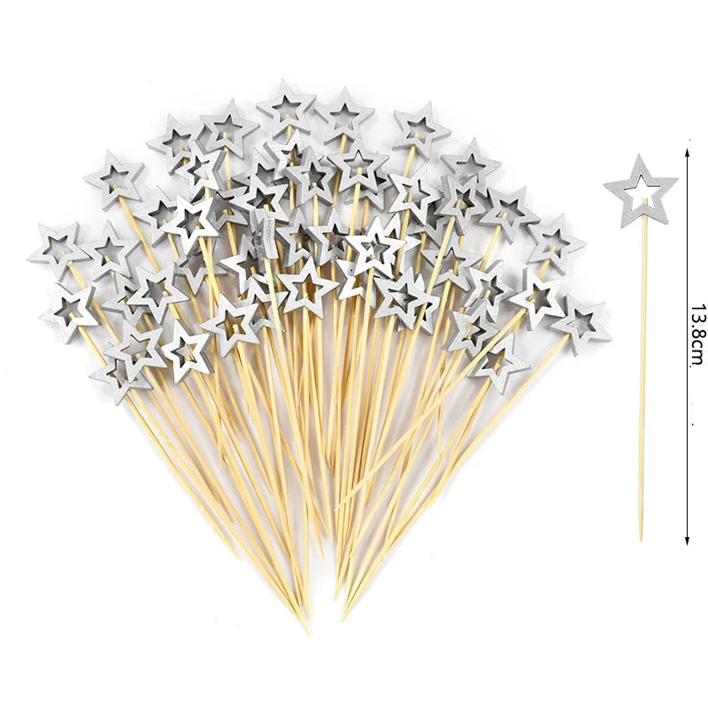 Pique Cocktail Etoile Argentée  Raffiné