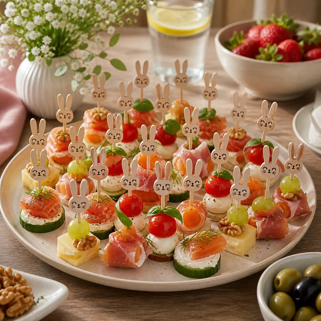 Pique Cocktail motif Lapin 
